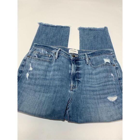 Frame, Walden rock distressed, raw hem jean size 28 - Picture 1 of 9